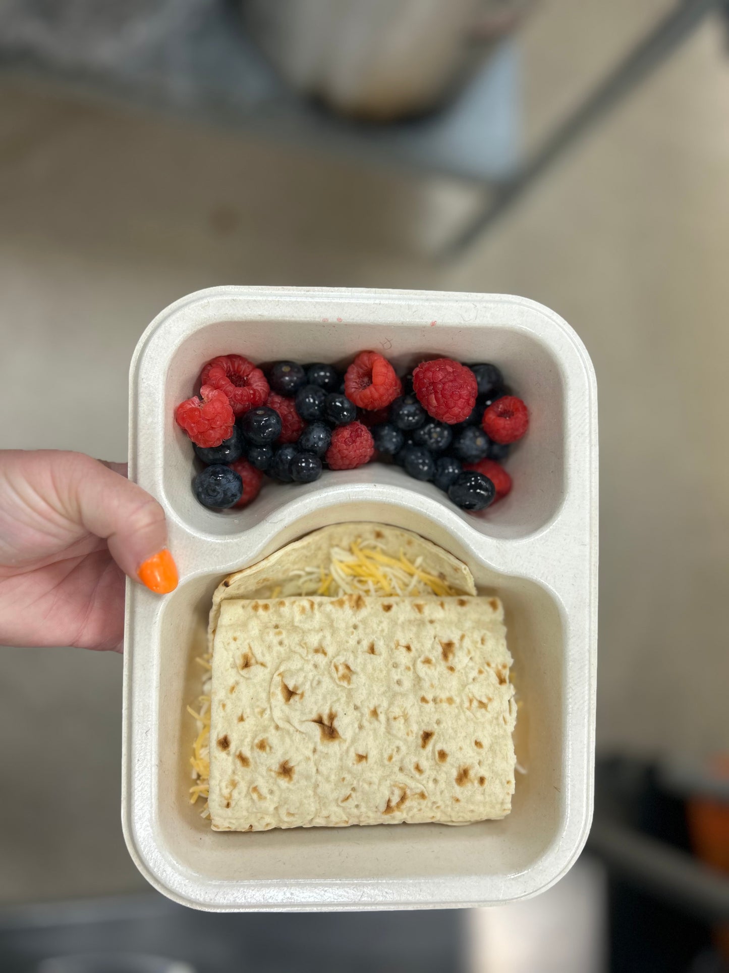 Egg white breakfast sammie on lavash