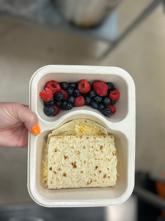 Egg white breakfast sammie on lavash