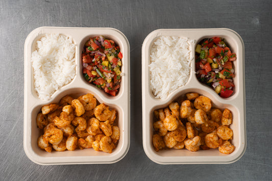 Cajun shrimp w/ pineapple salsa & rice