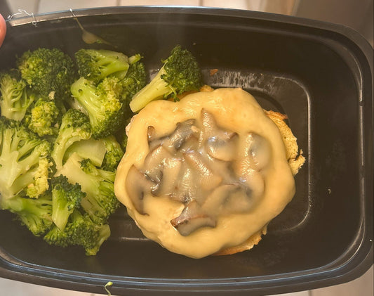 Mushroom turkey burger